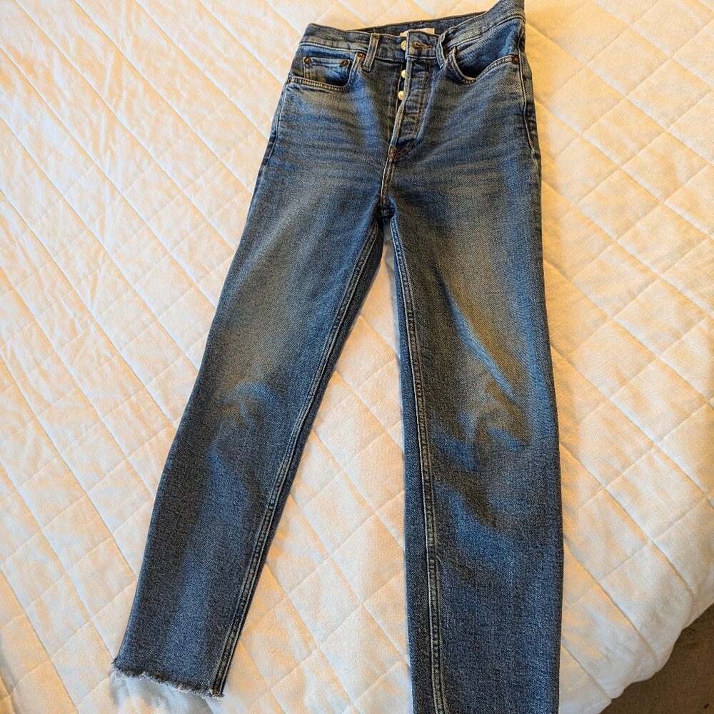 Redone stovepipe jeans straight leg